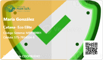 Ejemplo del Carnet - Catana- Eco Elite